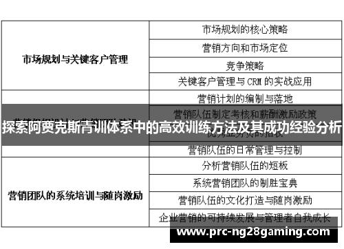 探索阿贾克斯青训体系中的高效训练方法及其成功经验分析
